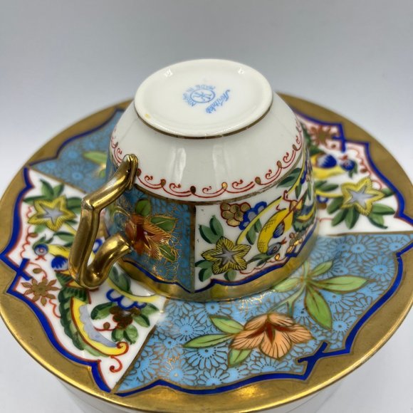 Noritake 1908 Bird & Floral Tea Cup Trio - Picture 8 of 9